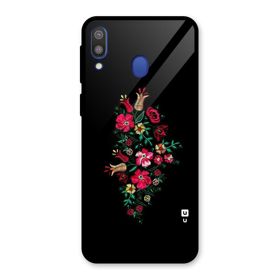 Pretty Allure Flower Glass Back Case for Galaxy M20