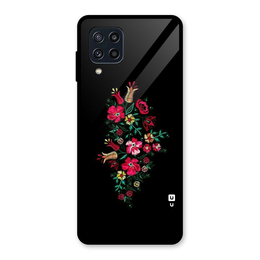 Pretty Allure Flower Glass Back Case for Galaxy M32