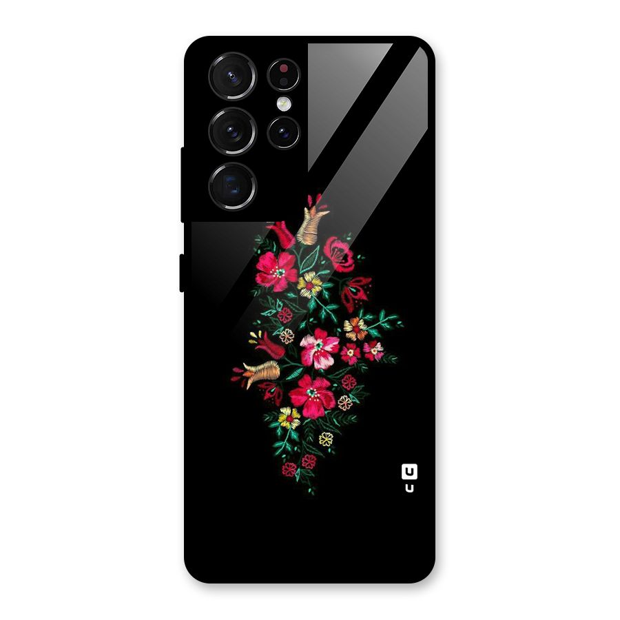 Pretty Allure Flower Glass Back Case for Galaxy S21 Ultra 5G