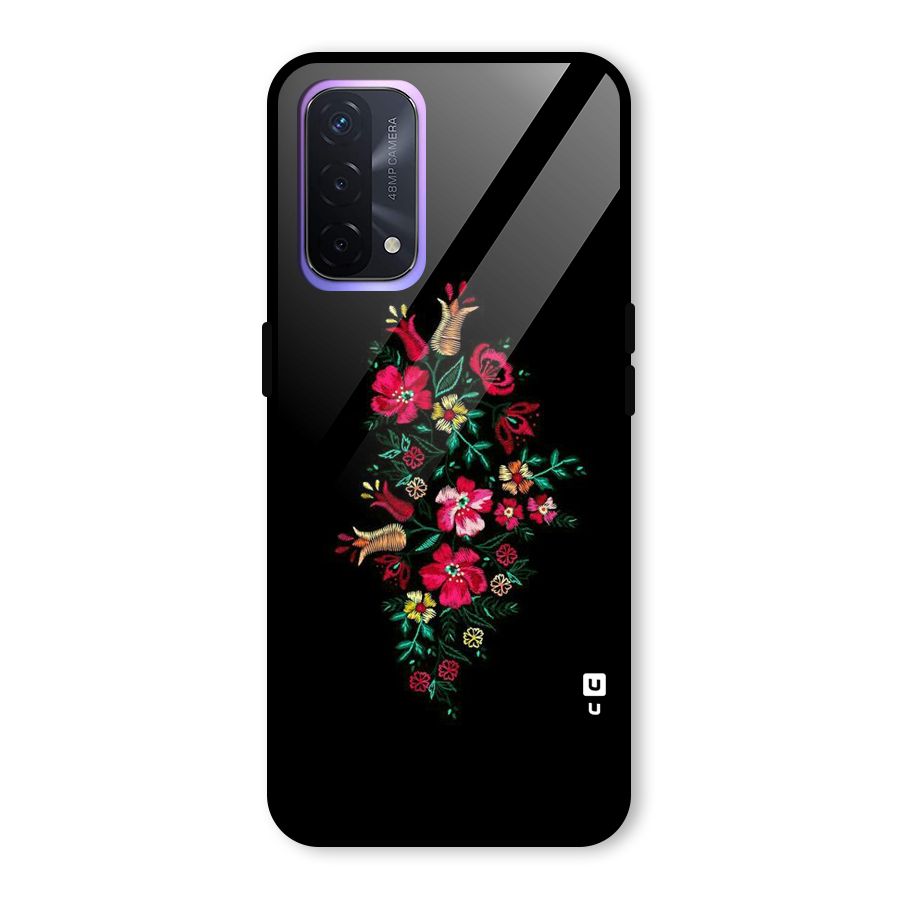 Pretty Allure Flower Glass Back Case for Oppo A74 5G
