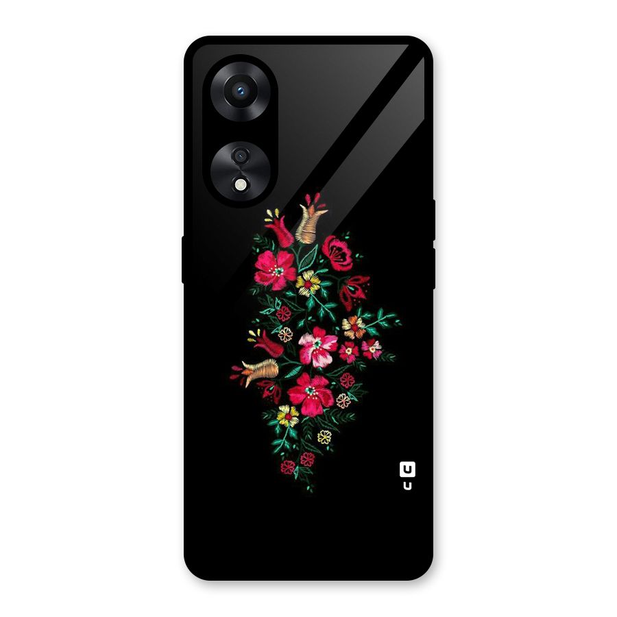 Pretty Allure Flower Glass Back Case for Oppo A78