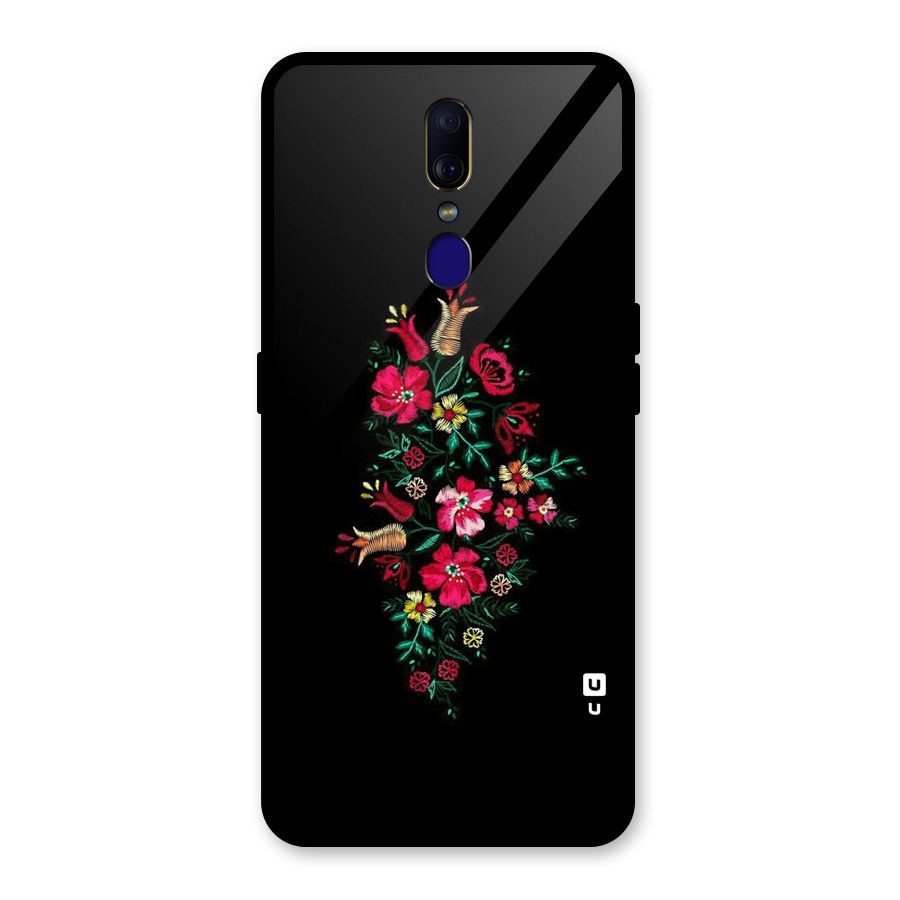 Pretty Allure Flower Glass Back Case for Oppo F11