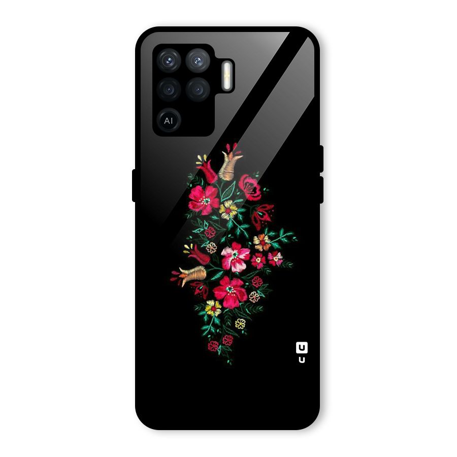 Pretty Allure Flower Glass Back Case for Oppo F19 Pro