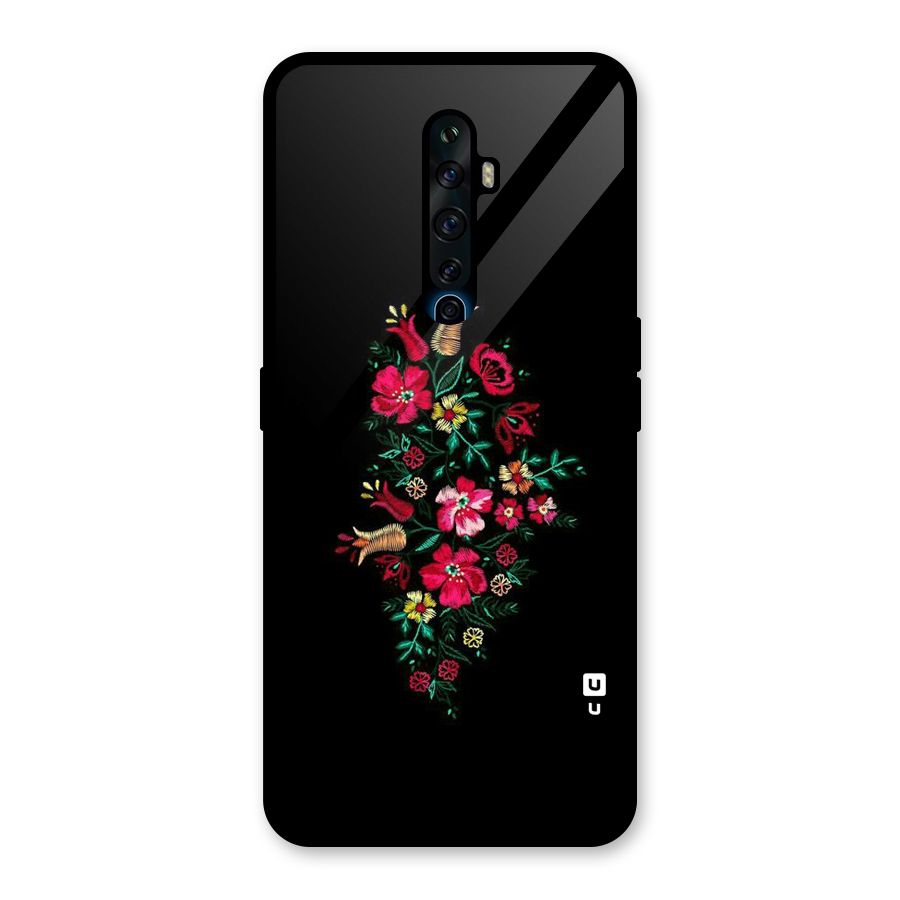 Pretty Allure Flower Glass Back Case for Oppo Reno2 F