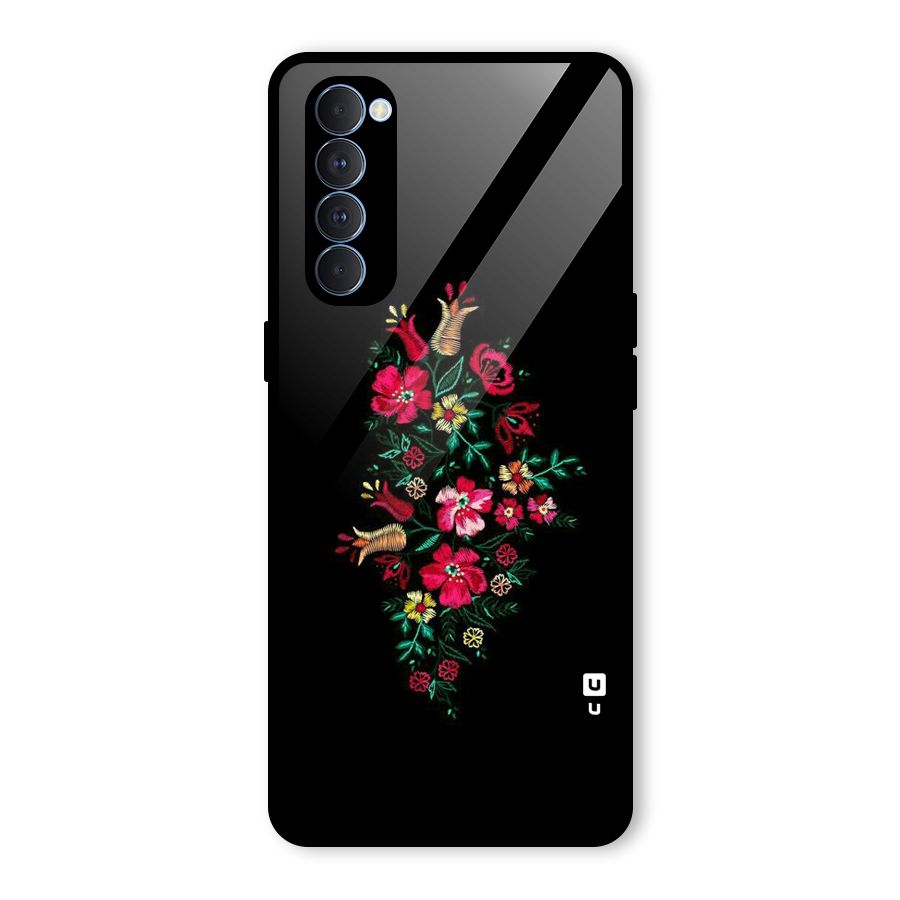 Pretty Allure Flower Glass Back Case for Oppo Reno4 Pro