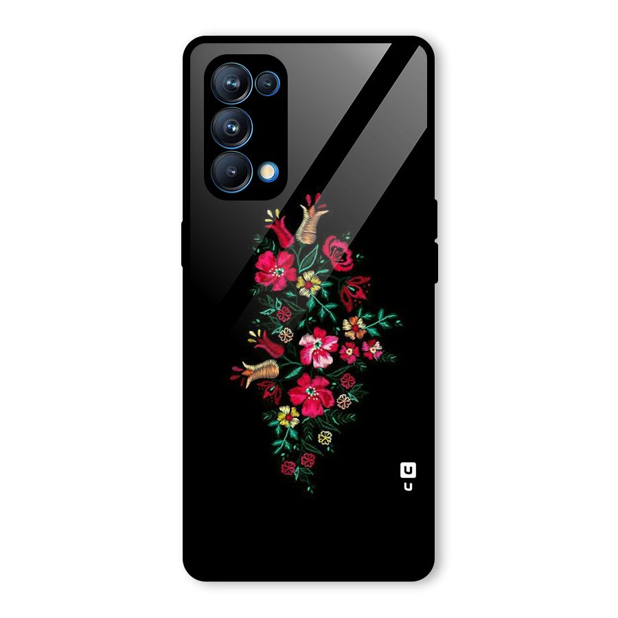 Pretty Allure Flower Glass Back Case for Oppo Reno5 Pro 5G