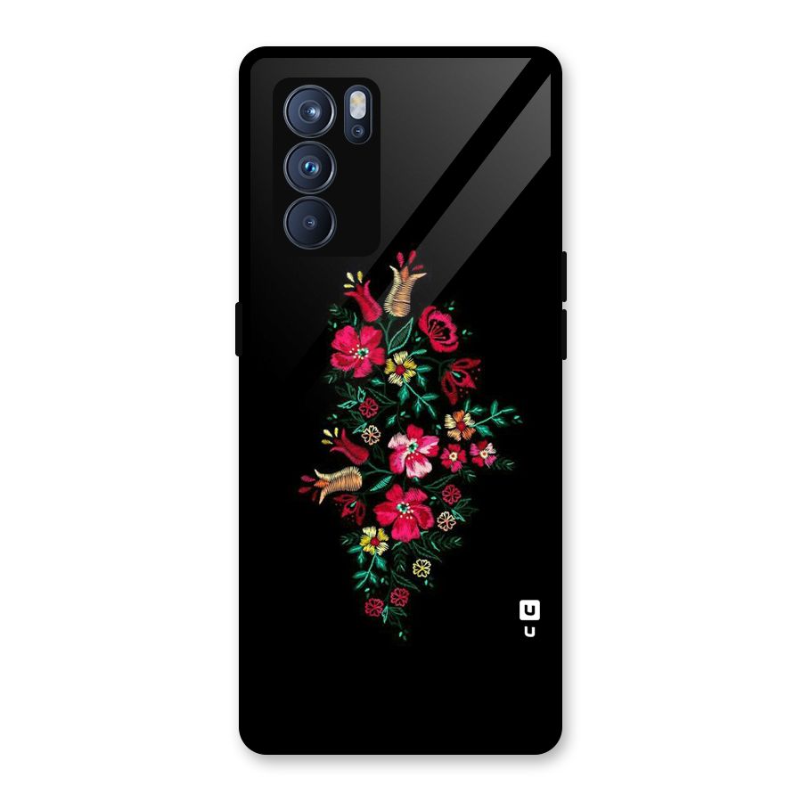 Pretty Allure Flower Glass Back Case for Oppo Reno6 Pro 5G