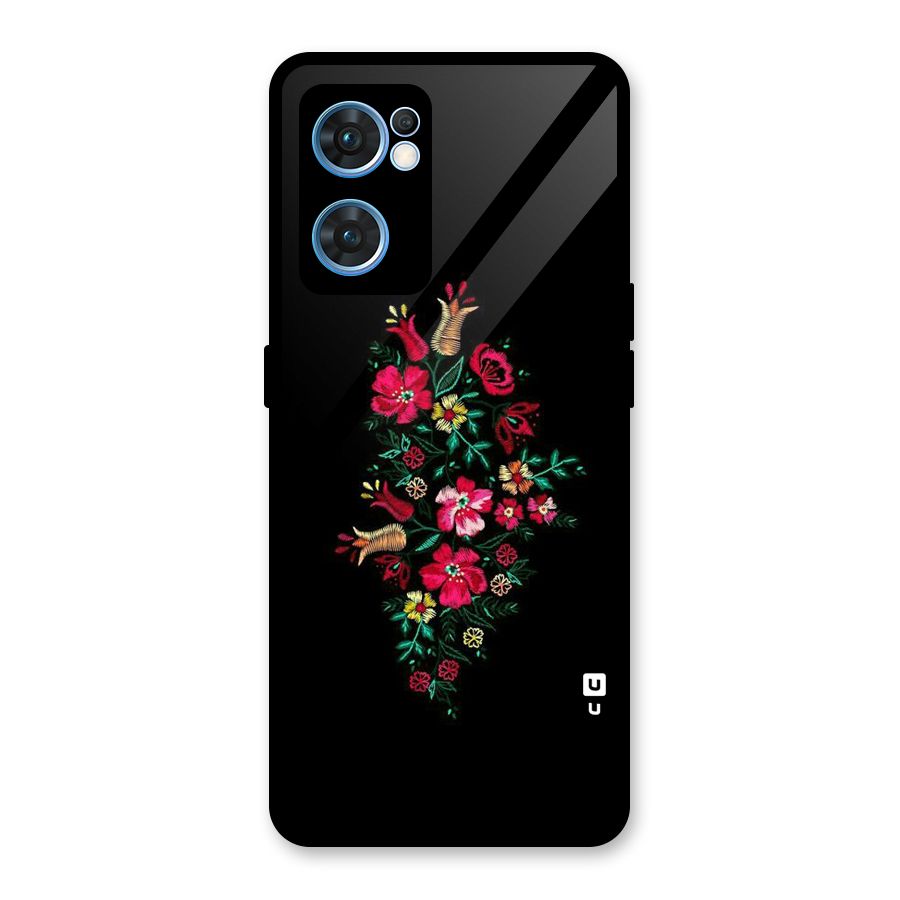 Pretty Allure Flower Glass Back Case for Oppo Reno7 5G