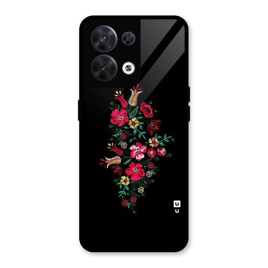 Pretty Allure Flower Glass Back Case for Oppo Reno8 5G