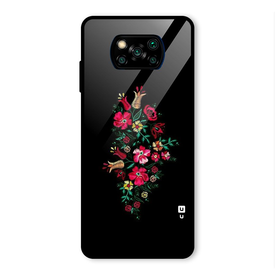 Pretty Allure Flower Glass Back Case for Poco X3 Pro