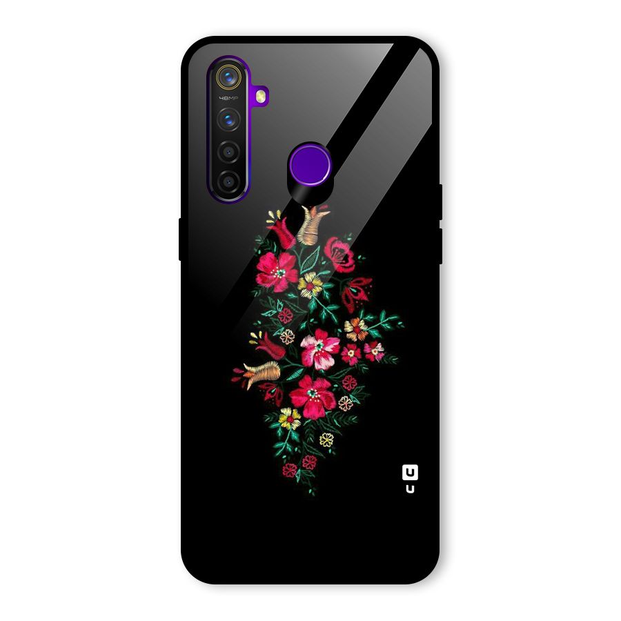 Pretty Allure Flower Glass Back Case for Realme 5 Pro