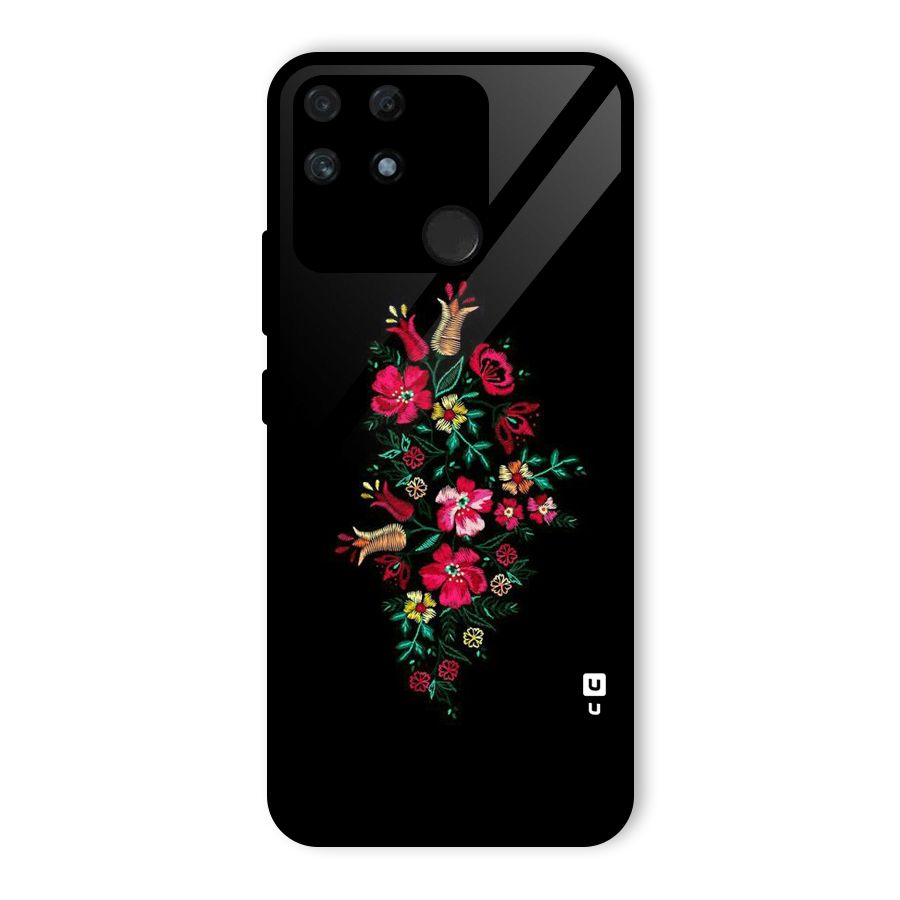 Pretty Allure Flower Glass Back Case for Realme Narzo 50A