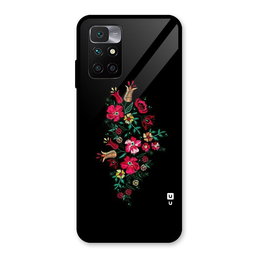 Pretty Allure Flower Glass Back Case for Redmi 10 Prime