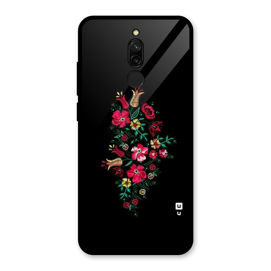 Pretty Allure Flower Glass Back Case for Redmi 8