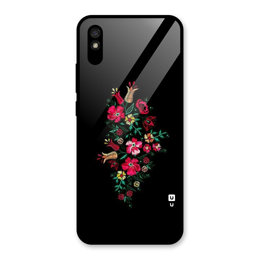 Pretty Allure Flower Glass Back Case for Redmi 9A