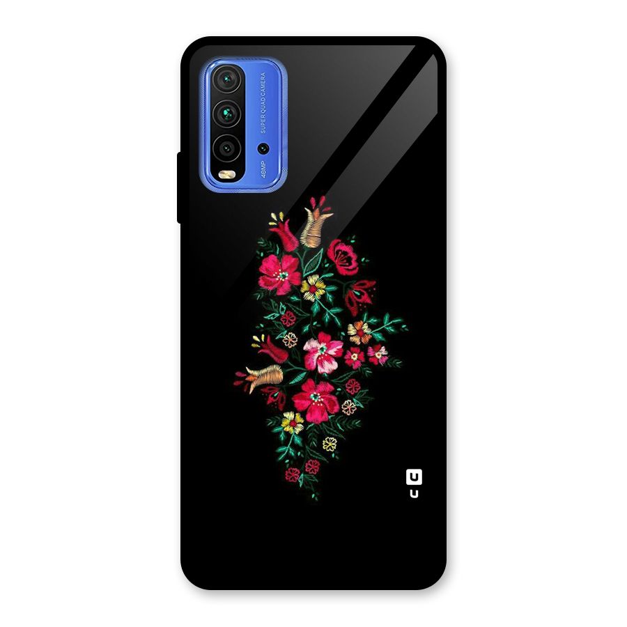 Pretty Allure Flower Glass Back Case for Redmi 9 Power