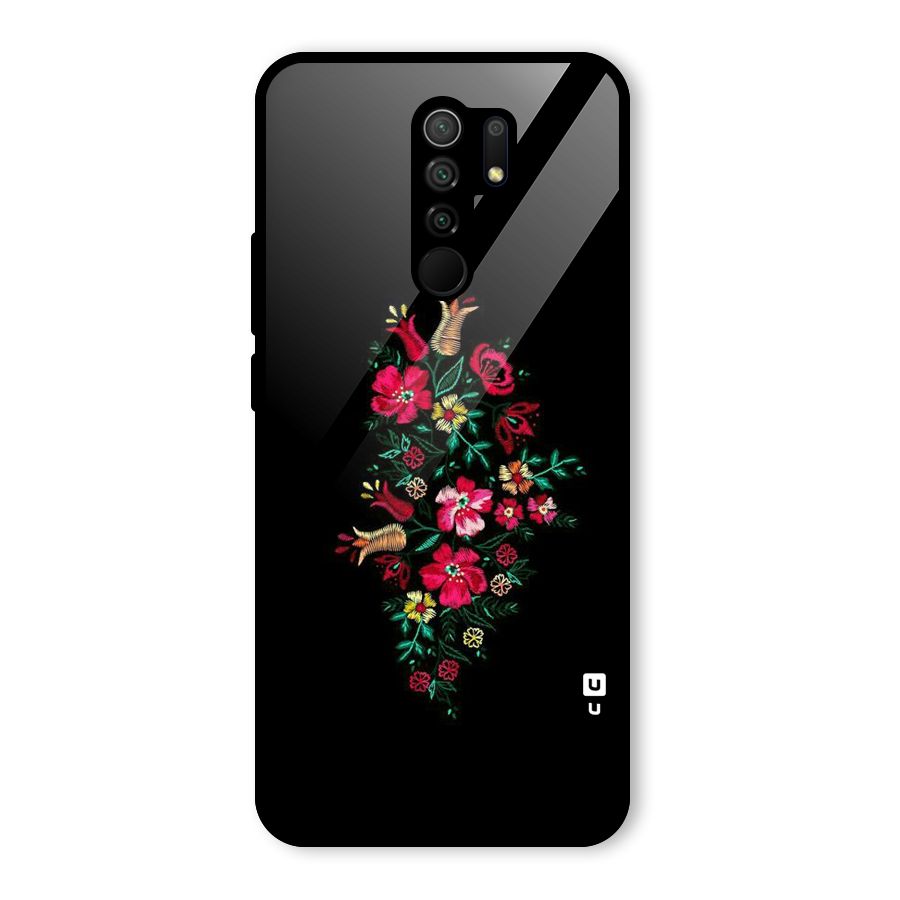 Pretty Allure Flower Glass Back Case for Redmi 9 Prime