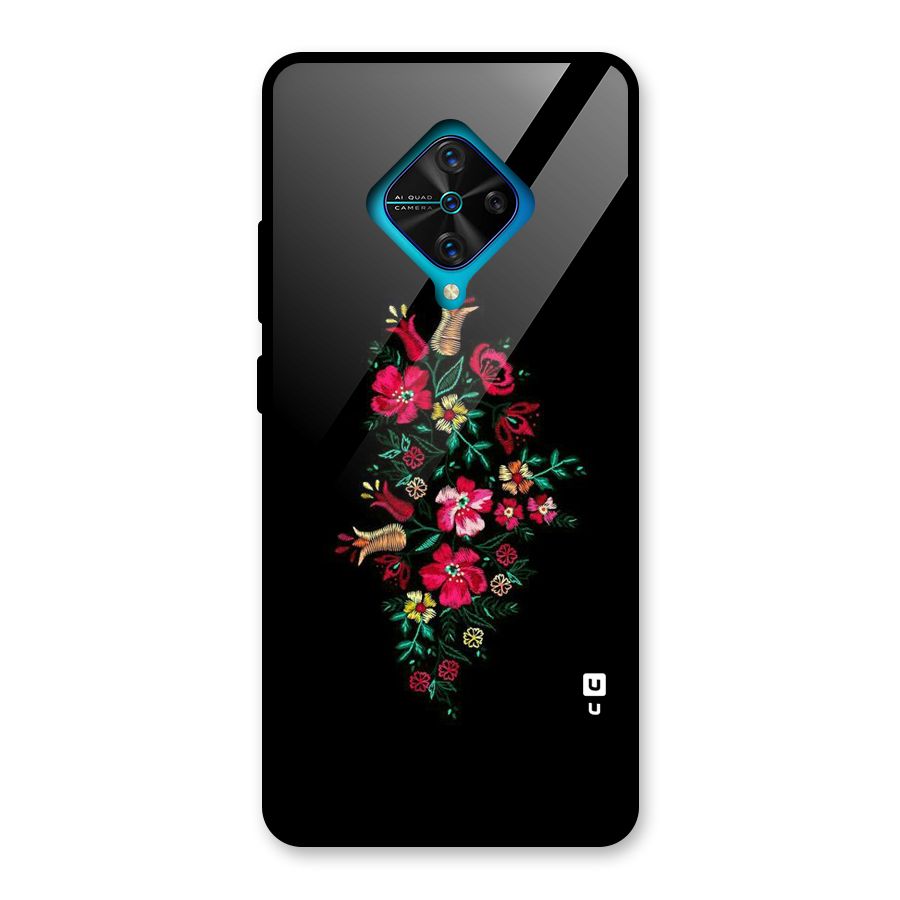 Pretty Allure Flower Glass Back Case for Vivo S1 Pro