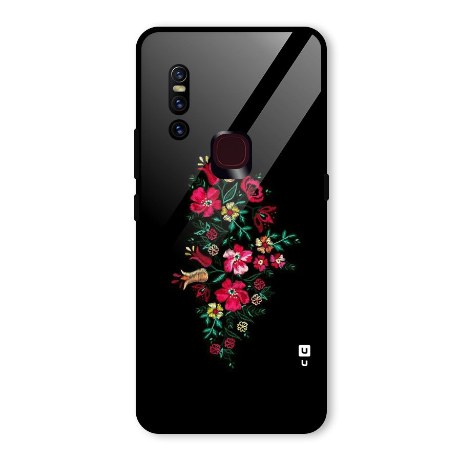 Pretty Allure Flower Glass Back Case for Vivo V15