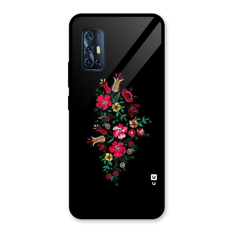 Pretty Allure Flower Glass Back Case for Vivo V17