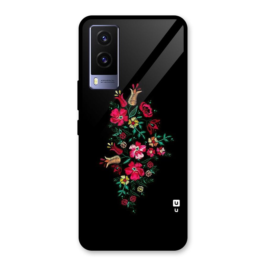 Pretty Allure Flower Glass Back Case for Vivo V21e 5G