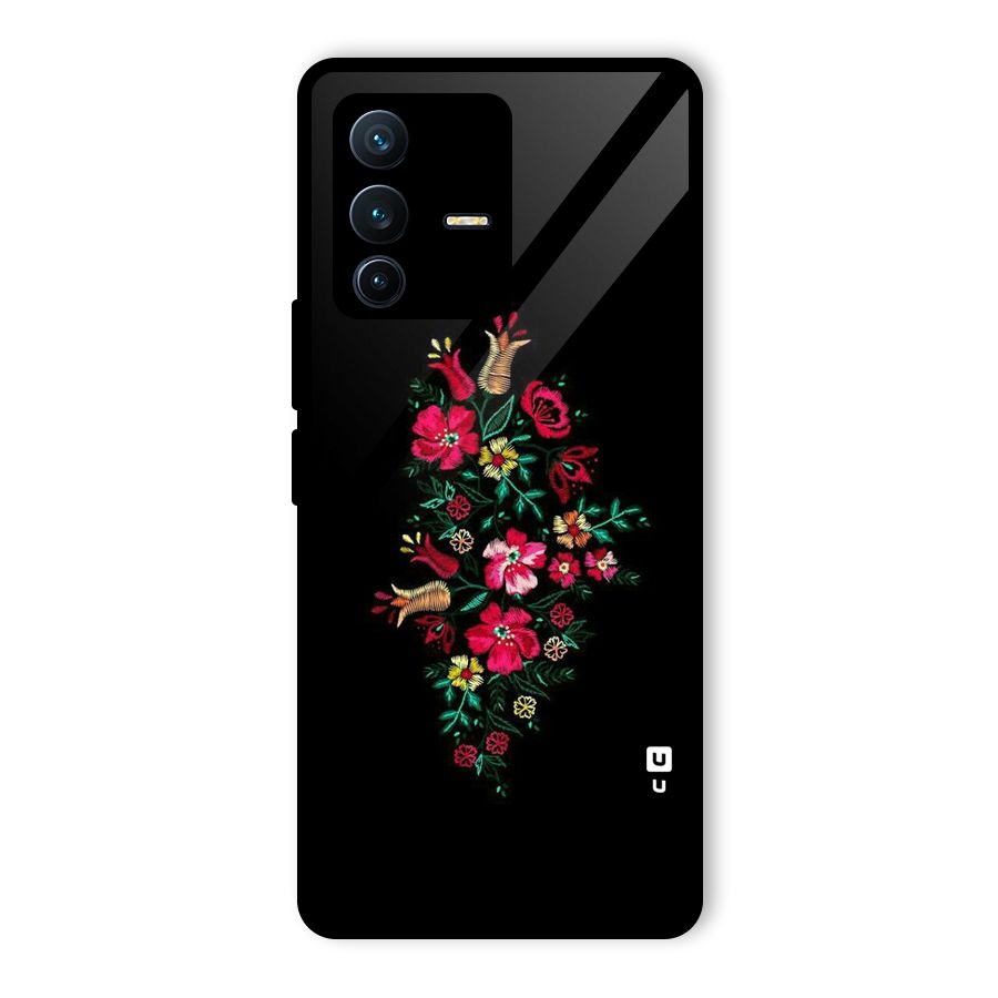 Pretty Allure Flower Glass Back Case for Vivo V23 Pro