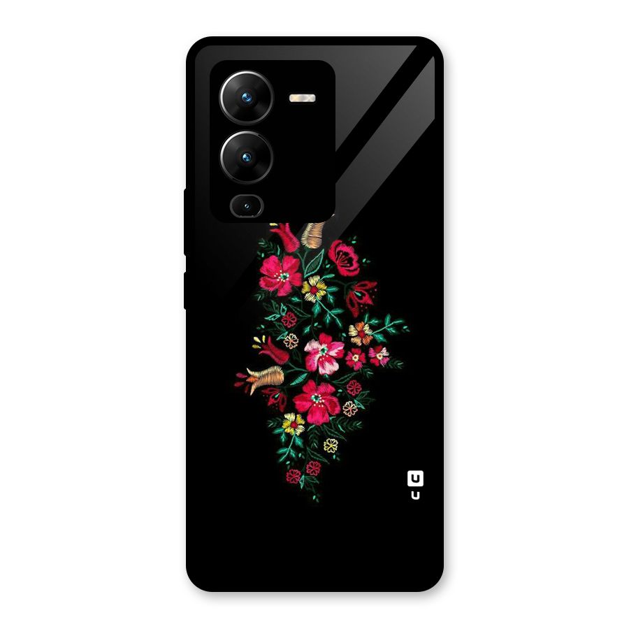 Pretty Allure Flower Glass Back Case for Vivo V25 Pro