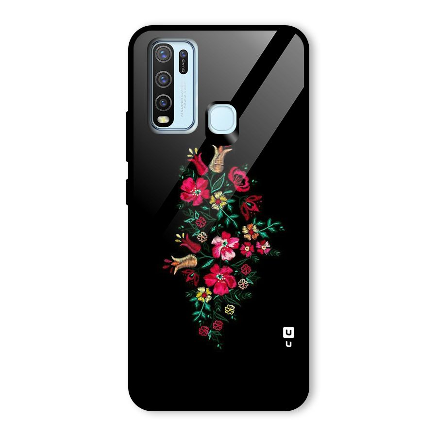 Pretty Allure Flower Glass Back Case for Vivo Y30