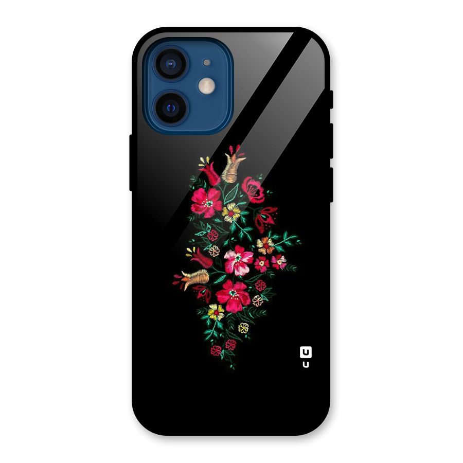 Pretty Allure Flower Glass Back Case for iPhone 12 Mini
