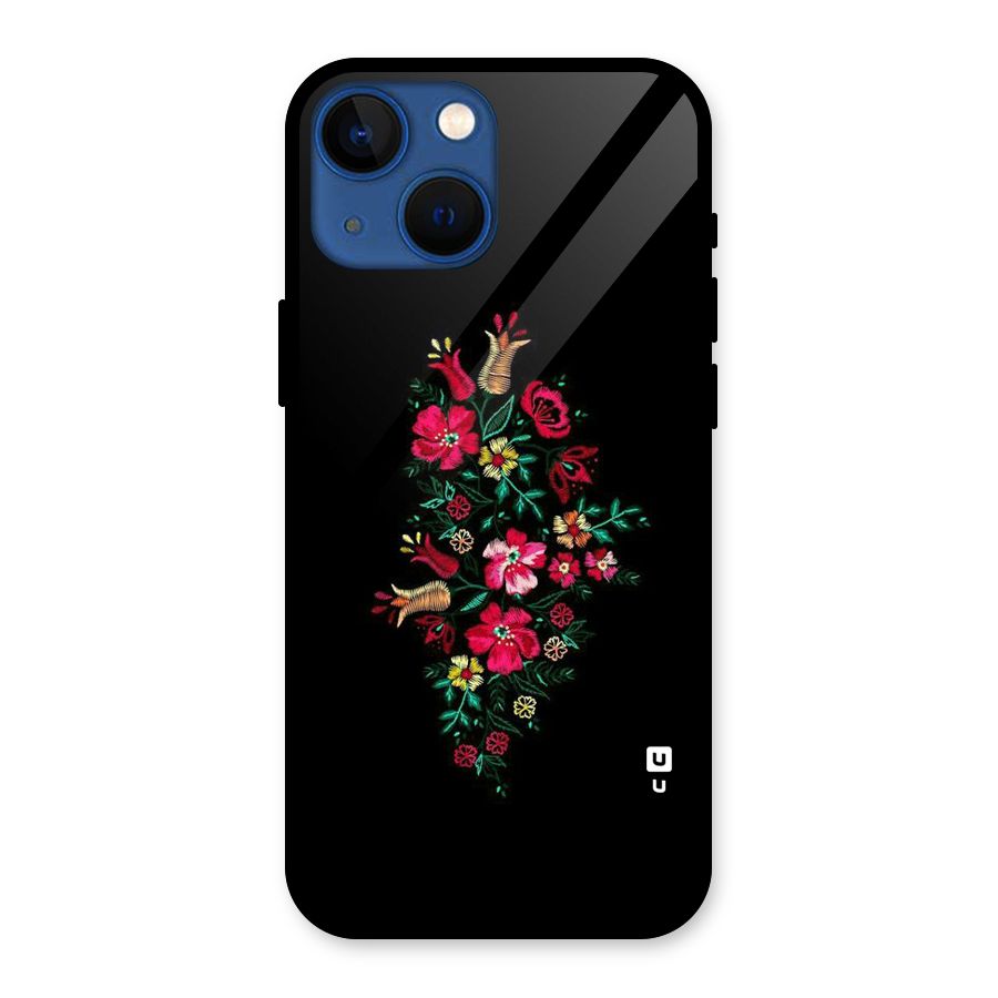 Pretty Allure Flower Glass Back Case for iPhone 13 Mini