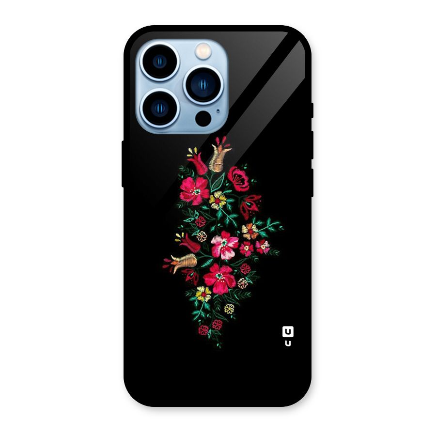 Pretty Allure Flower Glass Back Case for iPhone 13 Pro