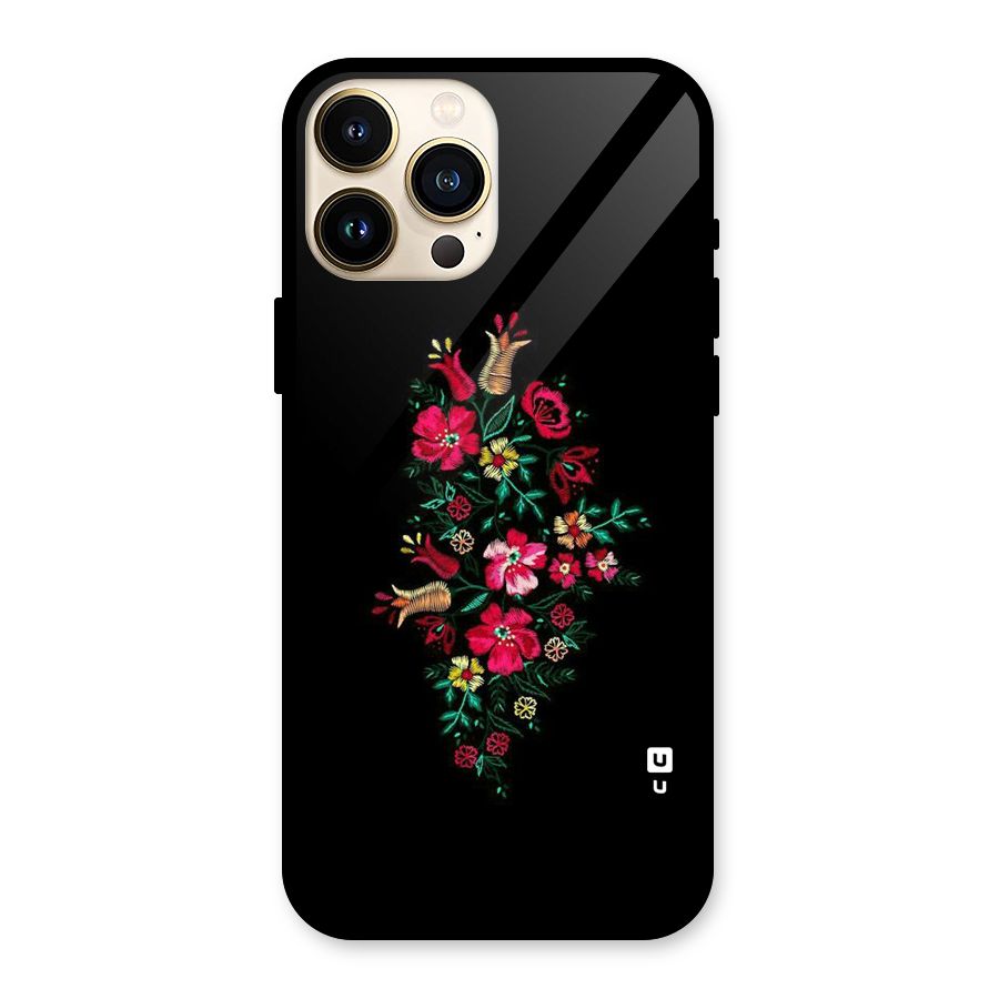 Pretty Allure Flower Glass Back Case for iPhone 13 Pro Max