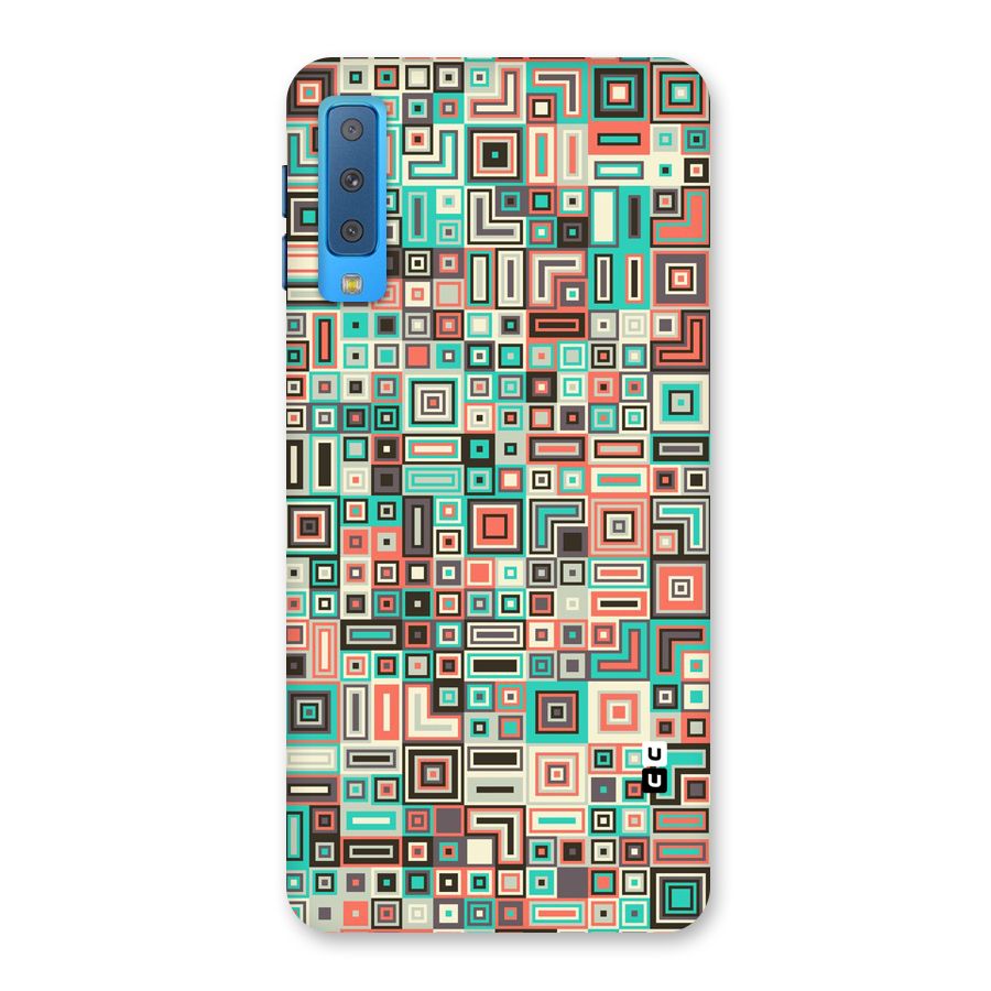Pretty Boxes Design Back Case for Galaxy A7 (2018)