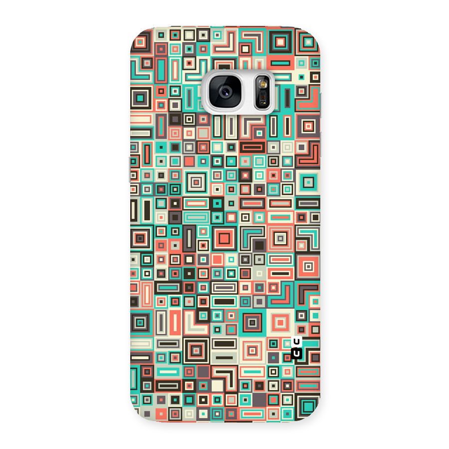 Pretty Boxes Design Back Case for Galaxy S7 Edge