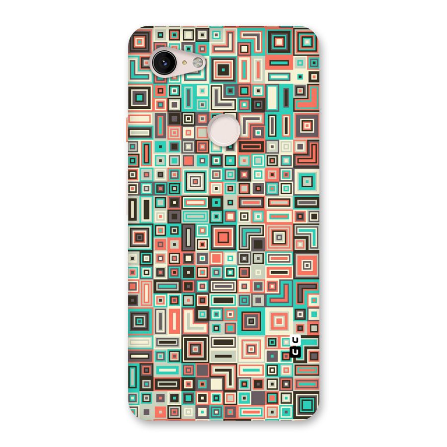 Pretty Boxes Design Back Case for Google Pixel 3 XL