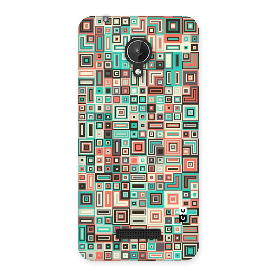 Pretty Boxes Design Back Case for Micromax Canvas Spark Q380