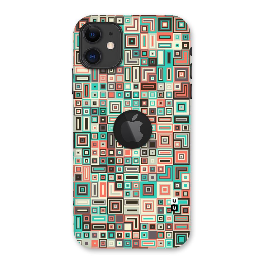 Pretty Boxes Design Back Case for iPhone 11 Logo Cut