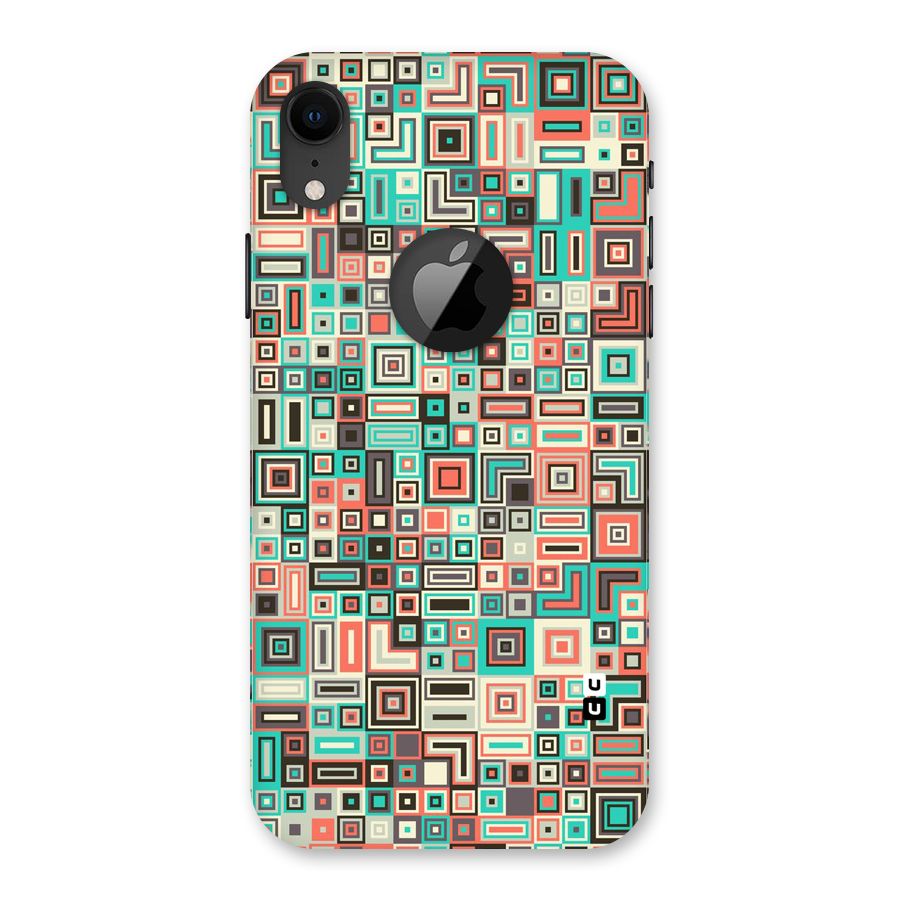 Pretty Boxes Design Back Case for iPhone XR Logo Cut