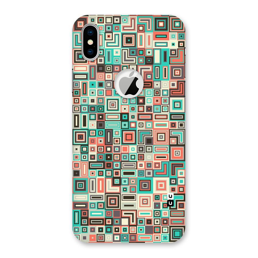 Pretty Boxes Design Back Case for iPhone XS Logo Cut