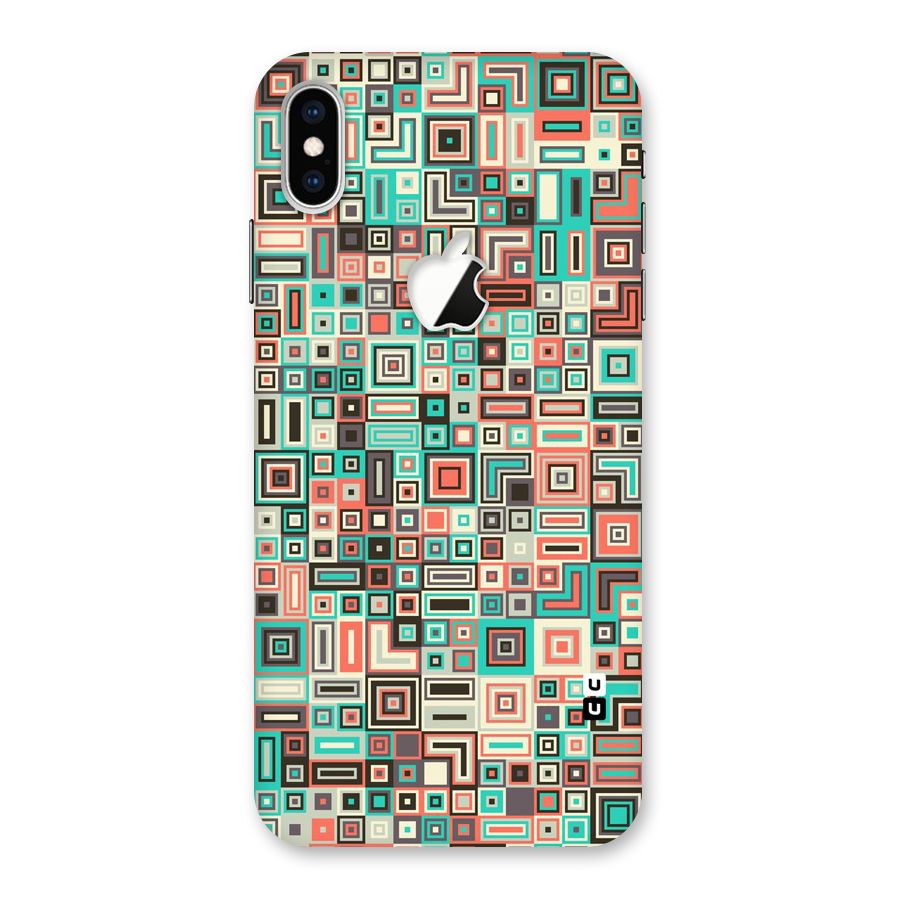 Pretty Boxes Design Back Case for iPhone XS Max Apple Cut