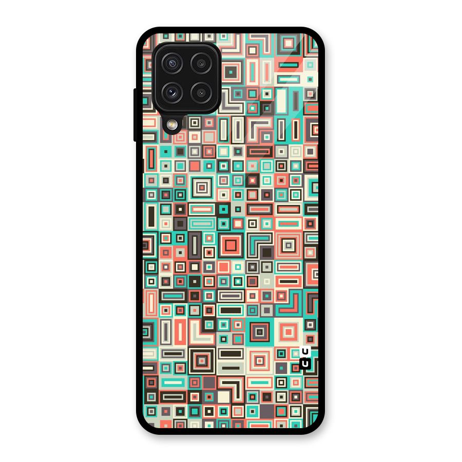 Pretty Boxes Design Glass Back Case for Galaxy A22 4G