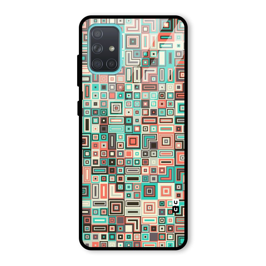 Pretty Boxes Design Glass Back Case for Galaxy A71
