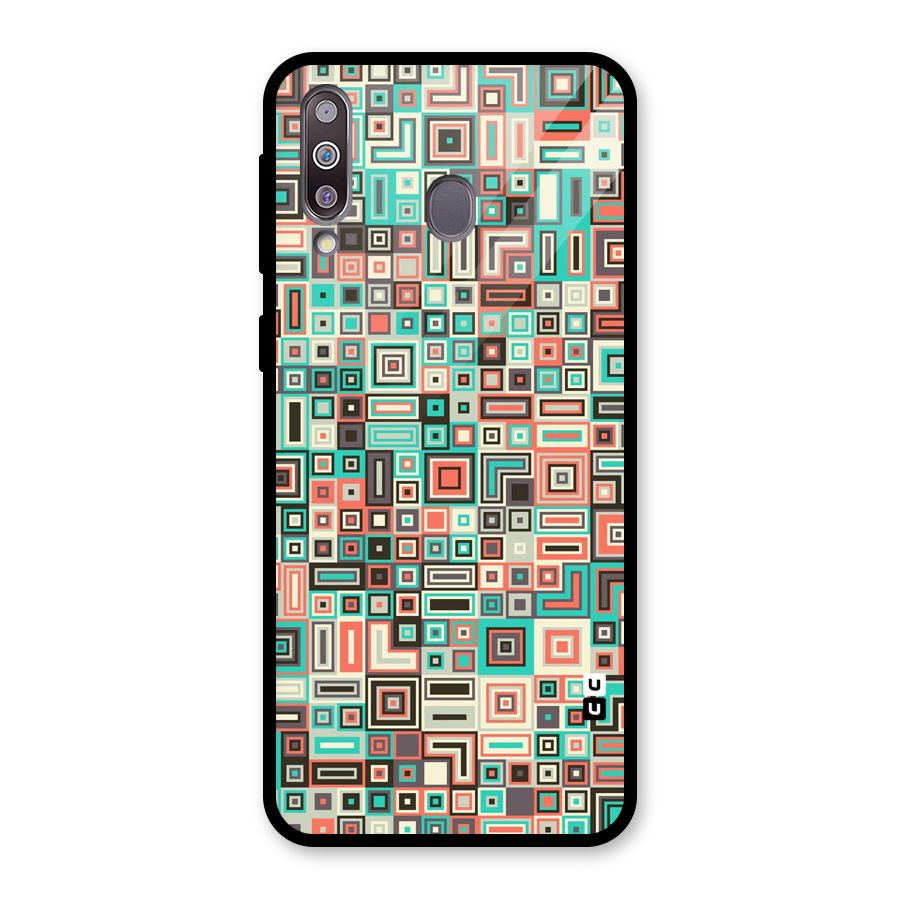 Pretty Boxes Design Glass Back Case for Galaxy M30