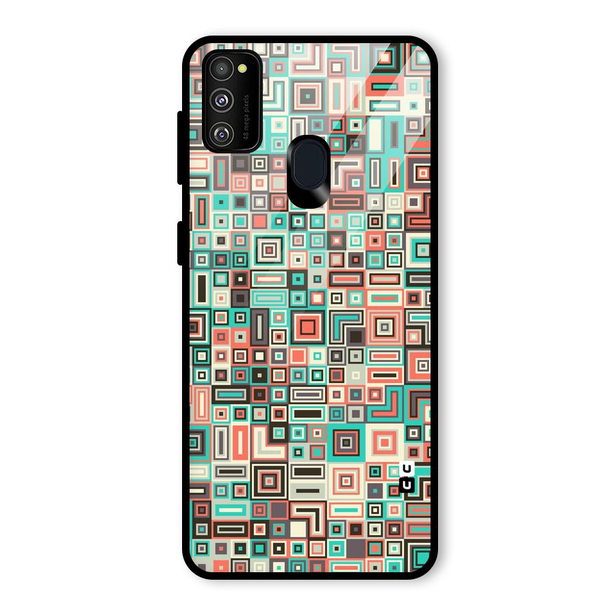 Pretty Boxes Design Glass Back Case for Galaxy M30s