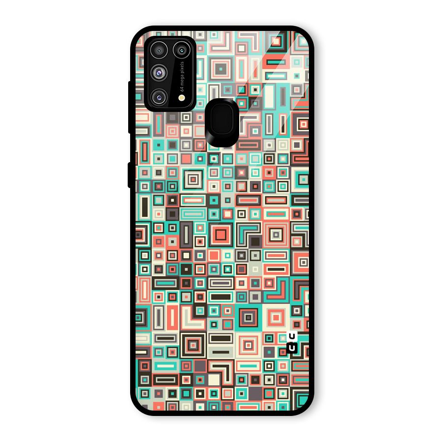Pretty Boxes Design Glass Back Case for Galaxy M31