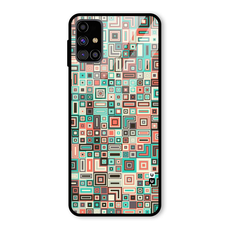 Pretty Boxes Design Glass Back Case for Galaxy M31s