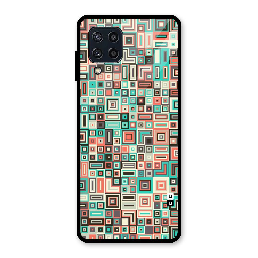 Pretty Boxes Design Glass Back Case for Galaxy M32