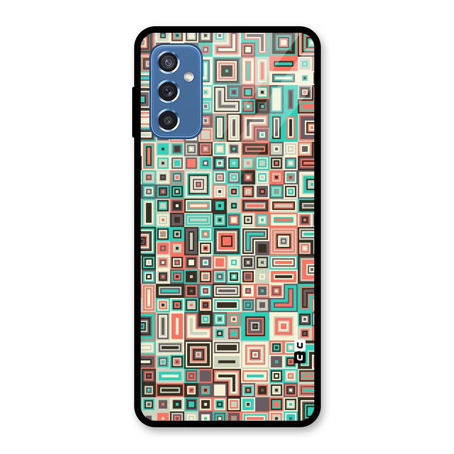 Pretty Boxes Design Glass Back Case for Galaxy M52 5G