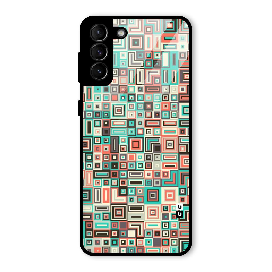 Pretty Boxes Design Glass Back Case for Galaxy S21 Plus