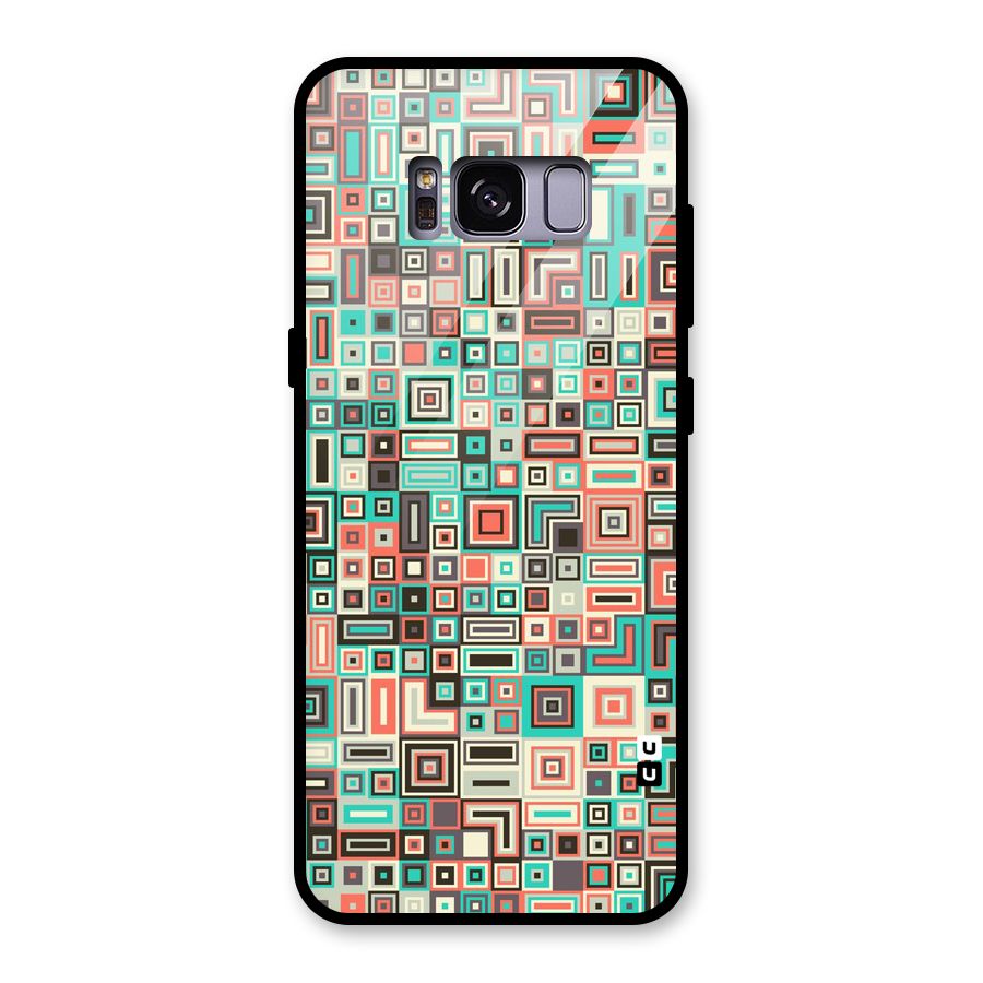 Pretty Boxes Design Glass Back Case for Galaxy S8